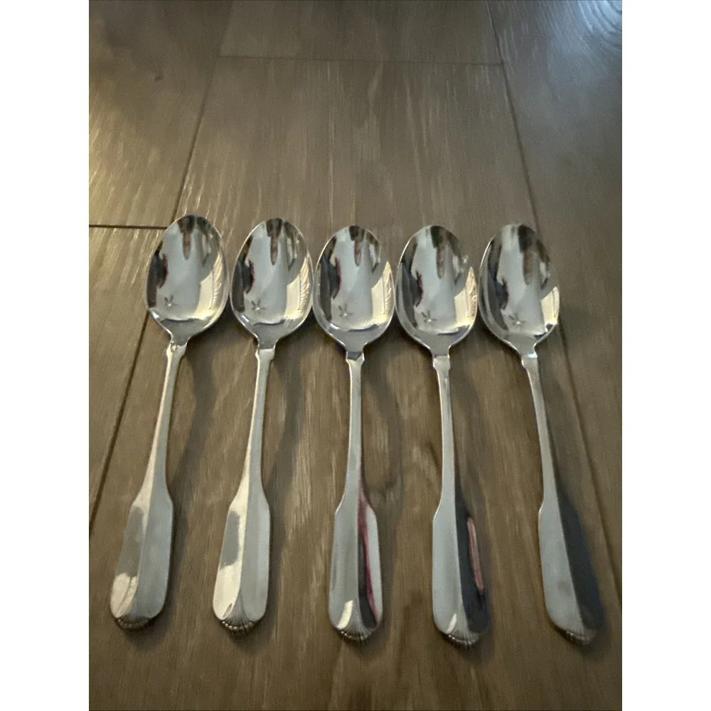 5 Place Oval Soup‎ Spoons Oneida RIDGECREST Stainless 7 1/2